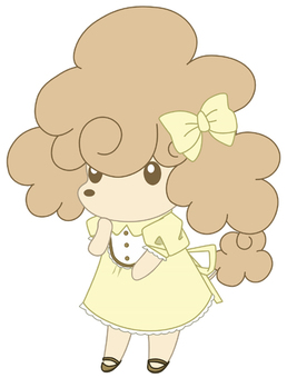 Illustration, poodle, dog, 