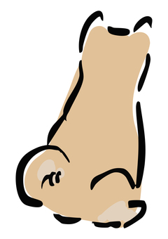 背中を向ける犬 犬,背中,向ける,冷たい,さみしい,怒る,かわいい,わんこ,ペット,動物のイラスト素材