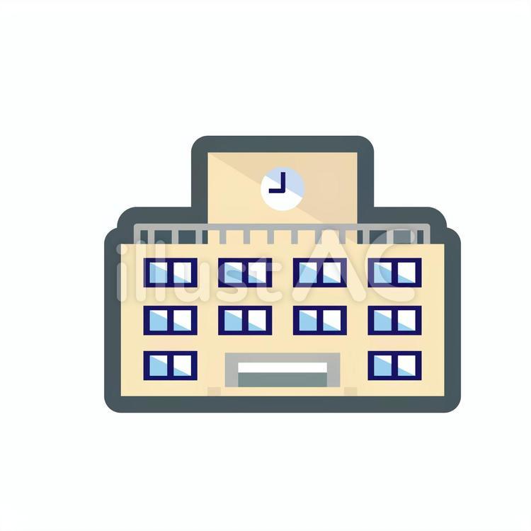 学校 建築物,校舎,学校のイラスト素材