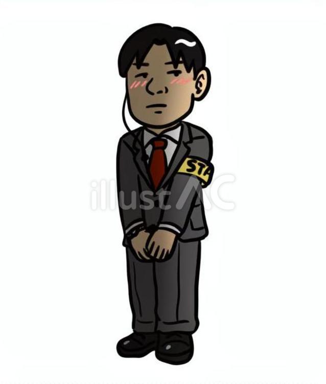 推しのライブに潜り込んだオタクのスタッフ スタッフ,オタク,ファンのイラスト素材