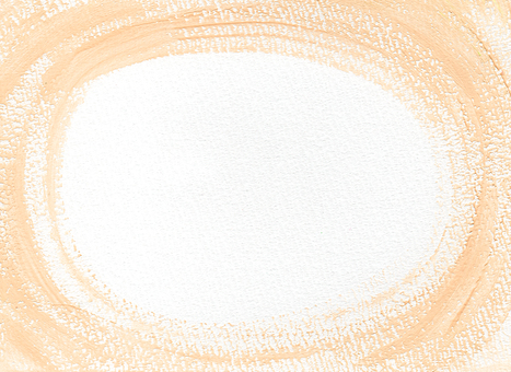 かすれた筆の丸いオレンジ枠 枠,フレーム,背景,手描き,手書き,筆,毛筆,筆書き,クレヨン,かすれのイラスト素材