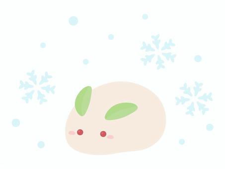 雪うさぎ01 雪うさぎ01 冬,雪,雪うさぎ,雪兎,ゆきうさぎ,雪の結晶,年賀状,正月,お正月,冬休みのイラスト素材