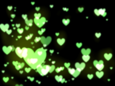 緑のハートパーティクル背景　透過あり ハート,背景,エフェクト,パーティクル,緑,可愛い,光,ロマンチック,幻想的,愛のイラスト素材