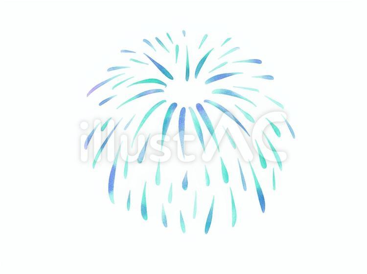 花火　青　しだれ 花火,しだれ,青のイラスト素材