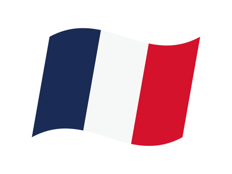 フランスの国旗 フランス,トリコロール,国旗,旗,なびく,はためく,三色旗,ベクター,斜め,シアーのイラスト素材