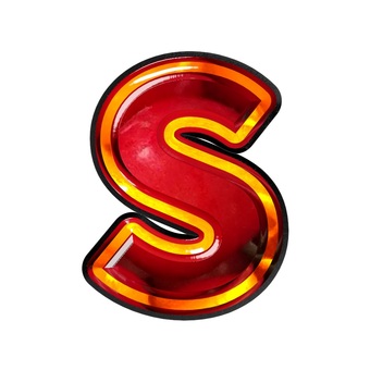 アルファベット文字S 文字,ギラギラ,赤色,アルファベット,sのイラスト素材