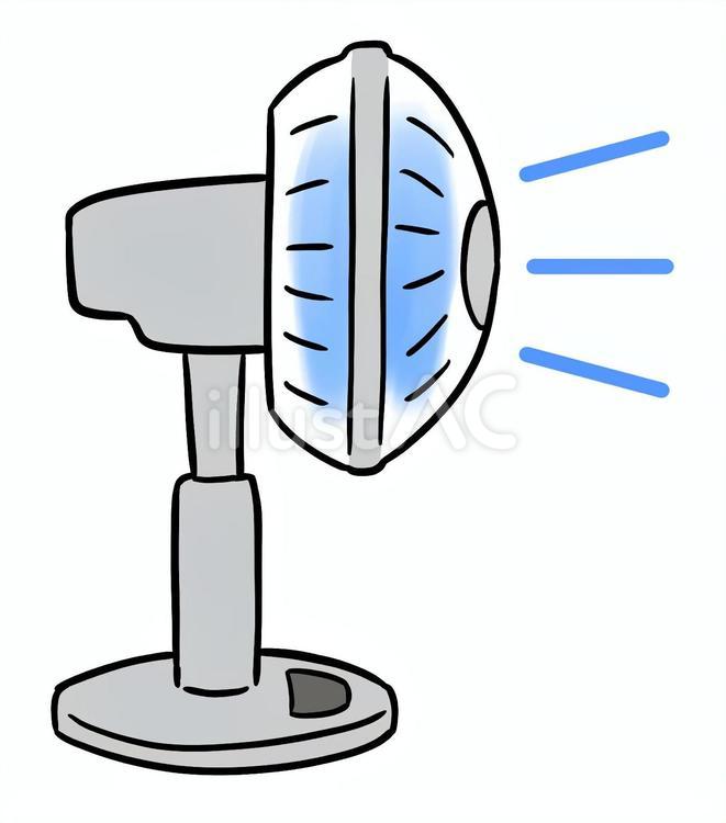 風を出す扇風機、側面 扇風機,風,涼しいのイラスト素材
