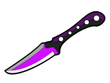 投げナイフのアイコン『紫』 ナイフ,携帯,武器,切る,投げる,刺さる,道具,刃,モチーフ,カラーのイラスト素材