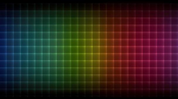 カラフルなグリッド カラフルなグリッド カラフル,グリッド,光,色彩,四角形,タイル,グラデーション,黒背景,背景,壁紙のイラスト素材