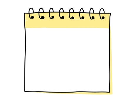 ゆる手描きスケッチブックフレーム 黄色 スケッチブック,フレーム,ノート,メモ,手描き,ゆるい,かわいい,シンプル,カラフル,セットのイラスト素材