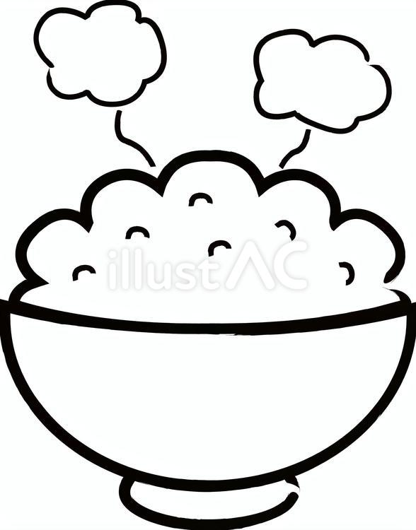 ご飯　　炊き立て　 ご飯,新米,炊き立てのイラスト素材