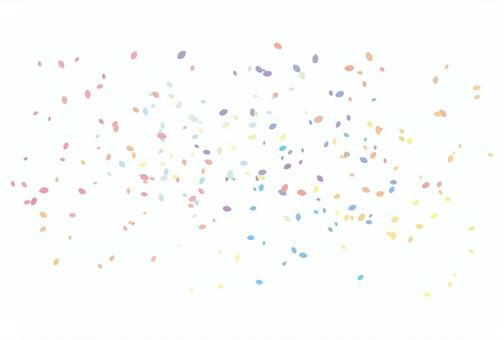 舞い踊るカラフルな花びらの花吹雪カード 花びら,花吹雪,カラフル,パステルカラー,舞い踊るのイラスト素材