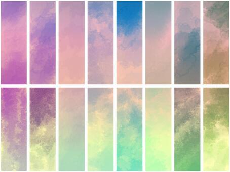 Watercolor material set 03 / Yellow / Pink, watercolor, label, set, JPG and PNG