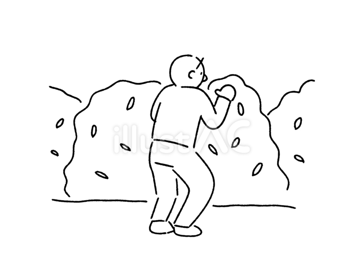 茂みに隠れる人 隠れる,逃げる,追われるのイラスト素材