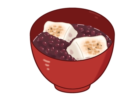 ぜんざい ぜんざい,おしるこ,もち,鏡開き,甘味,和菓子,スイーツ,小豆,あんこ,おやつのイラスト素材