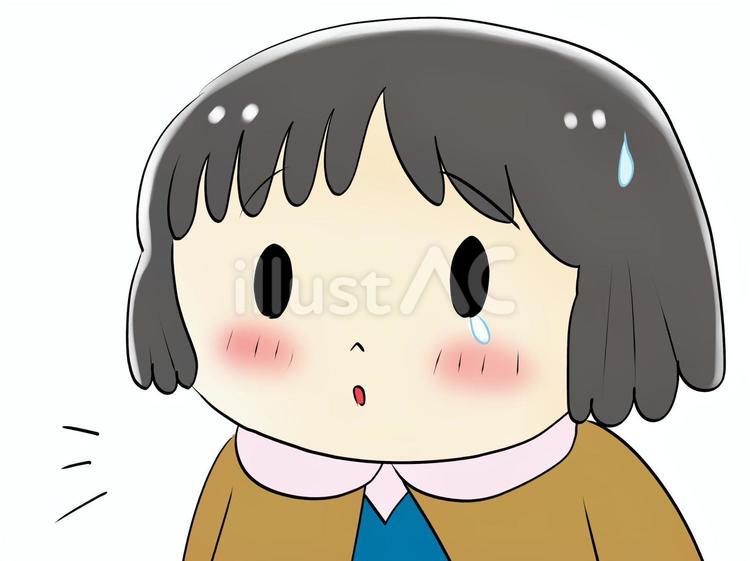 えっ、と気が付く女の子イラスト - No: 26354738｜無料イラスト・フリー素材なら「イラストAC」