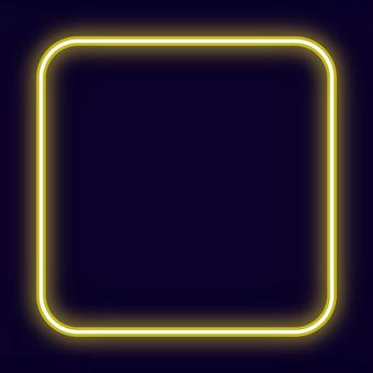 ネオンのシンプルな線フレーム背景 黄色 背景,ネオン,フレーム,黄色,線,長方形,サムネイル,ライン,ポップ,かわいいのイラスト素材