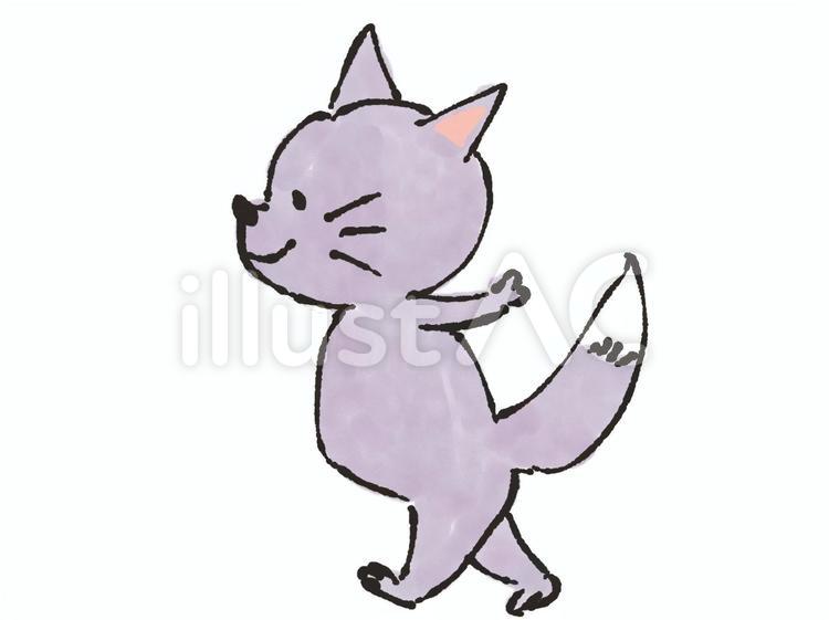 横向きのネコ ネコ,動物,横向きのイラスト素材