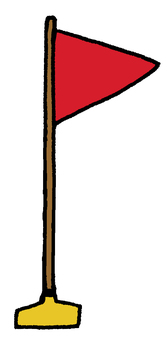 旗 旗 旗,三角,棒,赤,目印,運動会,飾り,印,イベント,スポーツのイラスト素材