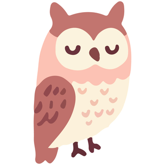 Free cut picture material/cute owl, bird, owl, owl, JPG, PNG and AI