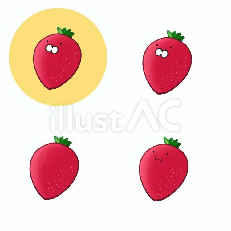 いちご いちご,イチゴ,苺のイラスト素材