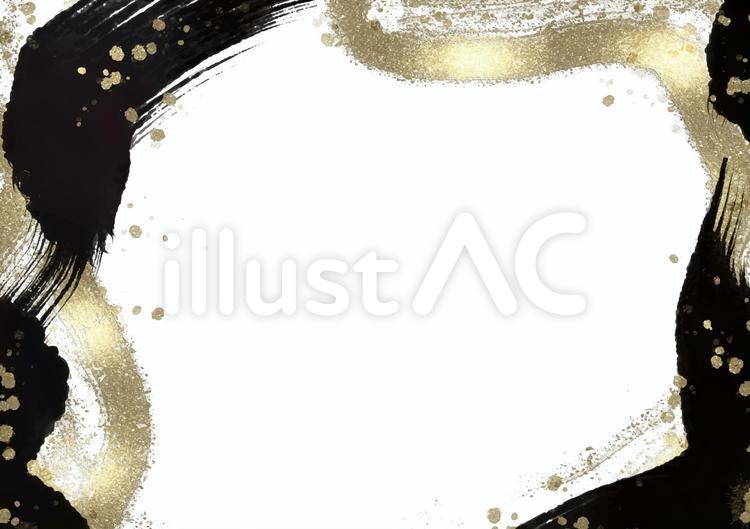 Free Vectors | Ink and gold hand drawn background frame
