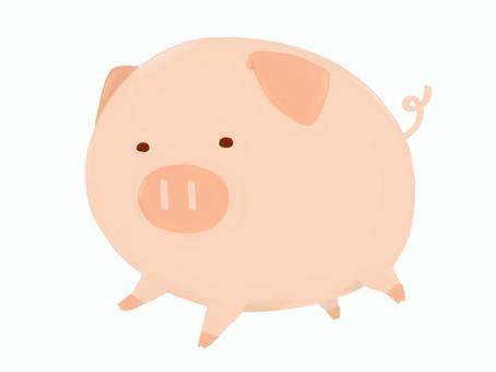 Illustration, pig, animal, mammalian, 