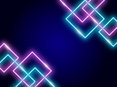 ネオンの四角メンフィス背景 水色 ピンク