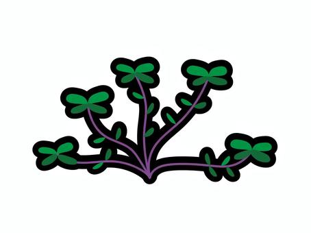 ステッカー風のスベリヒユ スベリヒユ,ヒョウ,ヌメリグサ,アカジャ,雑草,野草,草,植物,生薬,ステッカーのイラスト素材