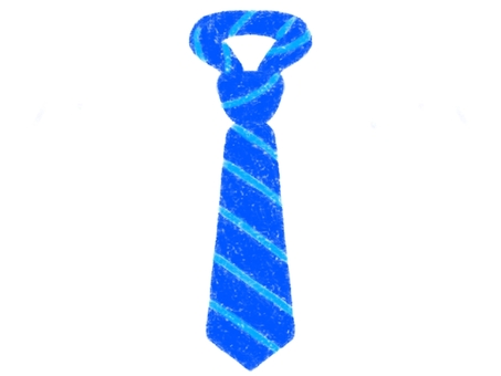 Crayon tie blue stripes, , JPG and PNG