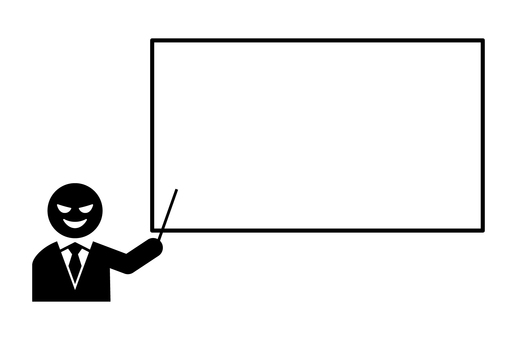 悪いセミナー 詐欺師,詐欺,マルチ商法,悪徳業者,人物,解説,説明,セミナー,悪人,アイコンのイラスト素材