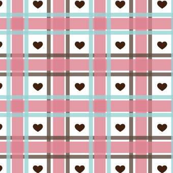 チョコチェックピンク 2月14日,2月,冬,バレンタインデー,イベント,チェック,ハート,模様,プレゼント,ギフトのイラスト素材