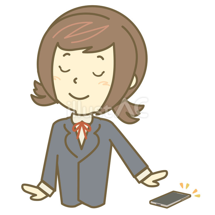 Image showcasing Free Vectors | Female junior high school student quitting smartphone