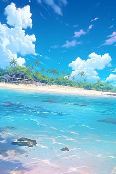 sea landscape illustration, , JPG