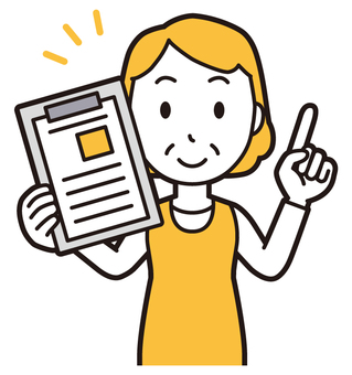  エプロンおばちゃん(黄)-206-バスト ファイル,おばちゃん,エプロン,お母さん,ママ,中年,おばさん,主婦,人物,かわいいのイラスト素材