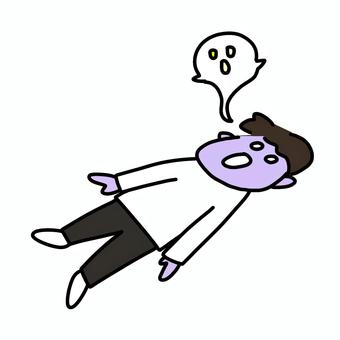 失神する男性 失神,倒れる,立ち眩み,目眩,緊張,疲労,体力,体力低下,疲れ,過労のイラスト素材