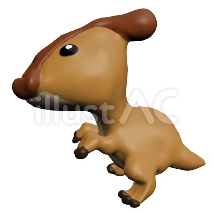 ゆるいパラサウロロフス 横 CG
