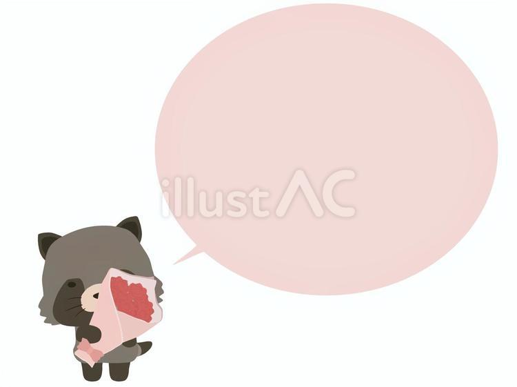 母の日_狸 母の日,たぬき,動物のイラスト素材