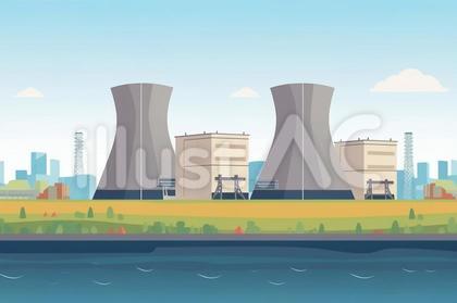 原子力発電所のイラスト