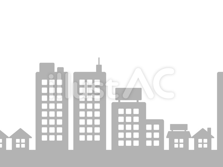 町並みのシルエット ビル,街,建物のイラスト素材