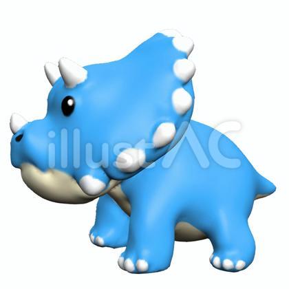 ゆるいトリケラトプス 横 CG