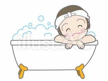 入浴中の女性