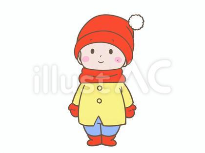 冬着姿の男の子