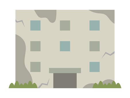 Illustration, ruins, building, aging, 
