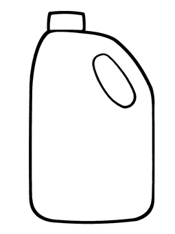 手書き_詰め替え用ボトル_01 ボトル,詰め替え用,容器,プラスチックボトル,キャップ,角型,キッチン,洗面所,バスルーム,日用品のイラスト素材