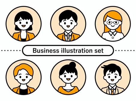 ビジネス　アイコン01 ビジネス,人物,女性,男性,20代,30代,40代,社会人,会社員,派遣社員のイラスト素材