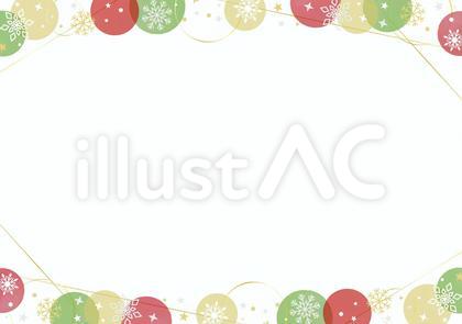 お洒落なクリスマスのフレーム