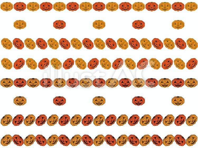 ハロインかぼちゃ罫線(交互) ハロウィン,かぼちゃ,ジャックオランタンのイラスト素材
