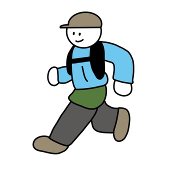 トレイルランする人 トレイルランニング,トレイルラン,走る,ランニング,ラン,山,レース,登山,ヒルクライム,スポーツのイラスト素材
