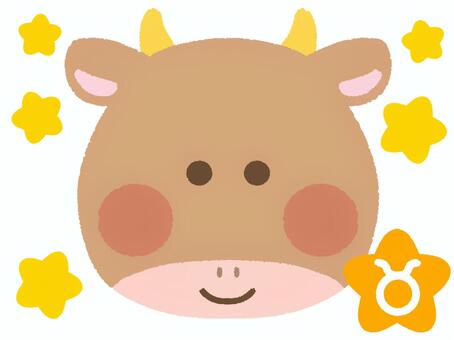 牡牛座 牡牛座,牛,黄道十二宮,星座,12星座,占い,星,西洋占星術,ホロスコープ,サインのイラスト素材